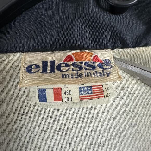 Vintage Ellesse Jacket Mens Large Black Red Reversible Anorak Zip Made Italy 90s - Picture 5 of 16